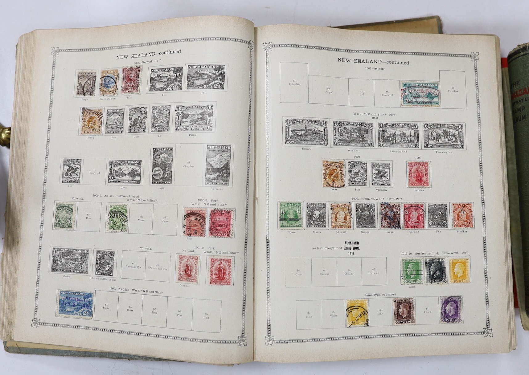 Stamps: four albums of World stamps, including The Deal album, plus 1penny red cover in loose pages